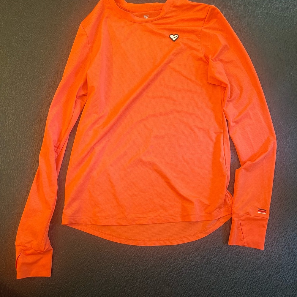 Heartbreak Hill Running - Orange Longsleeve - Women’s XS